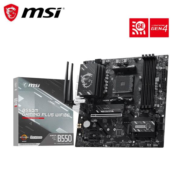 微星MSI B550M GAMING PLUS WIFI6E AMD主機板