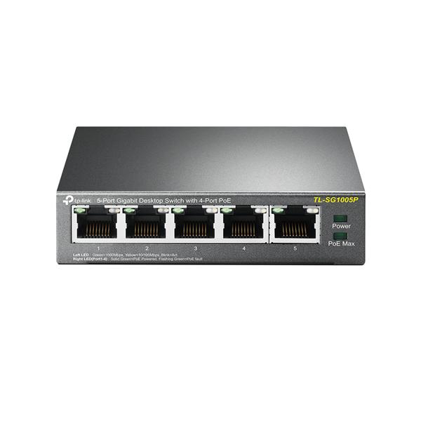 TP-LINK TL-SG1005P(UN)版本:6 5埠 Gigabit 桌上型交換器(含4埠 PoE+)(商用)