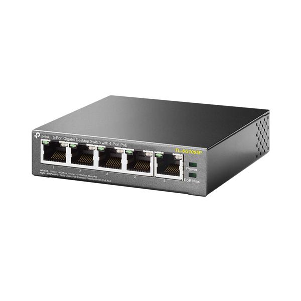 TP-LINK TL-SG1005P(UN)版本:6 5埠 Gigabit 桌上型交換器(含4埠 PoE+)(商用)