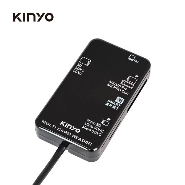 KINYO KCR-6250 多合一晶片讀卡機 (黑)